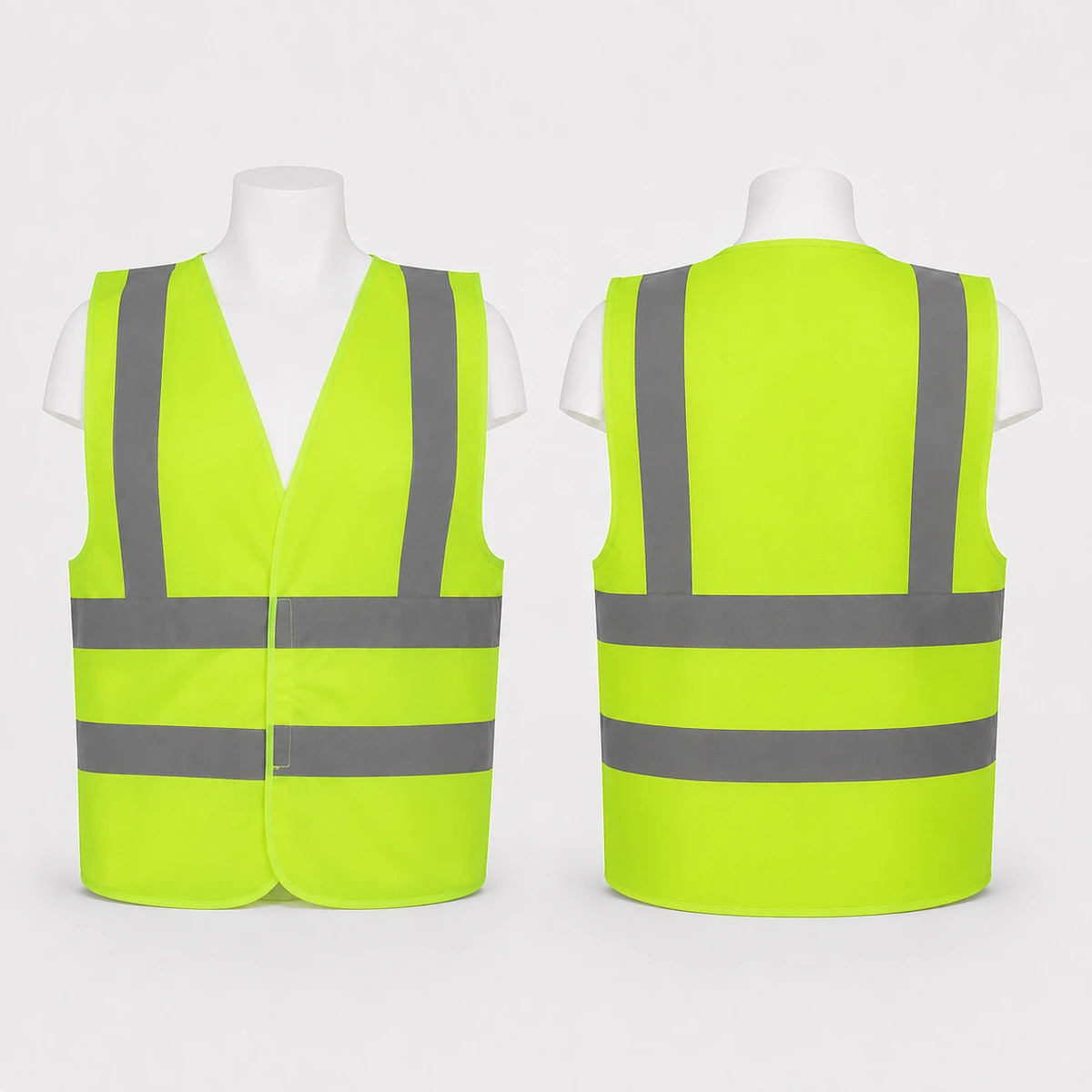 Vaultex, 100% Polyester Safety Fabric Vest, Yellow Color