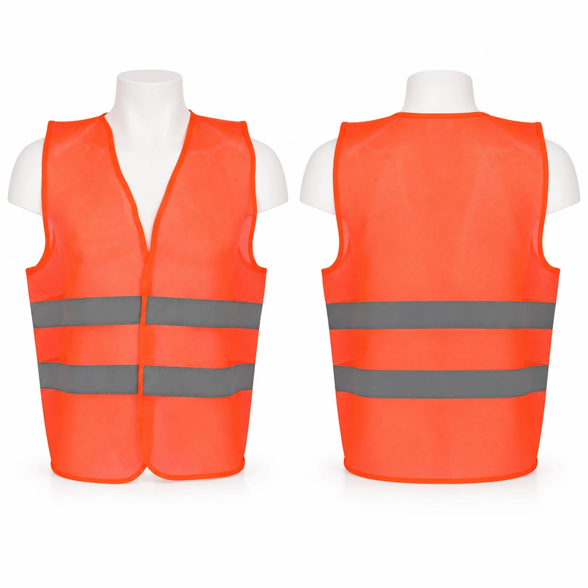 Workland, Safety Fabric Vest, Two Line, Orange Color